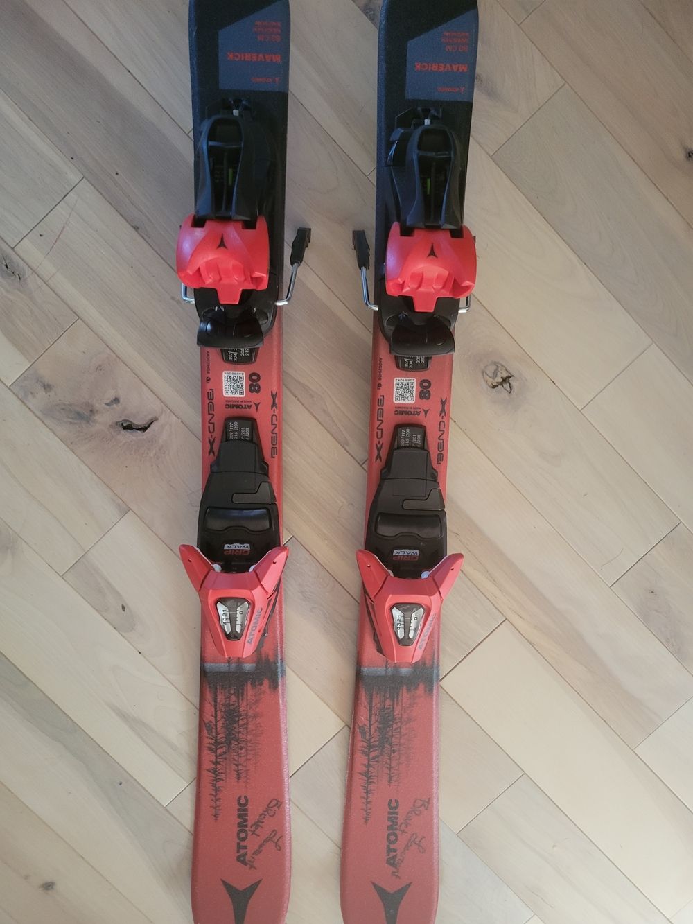 Atomic Maverick Kids’ Skis – 80 cm – Bindings Included 🎿